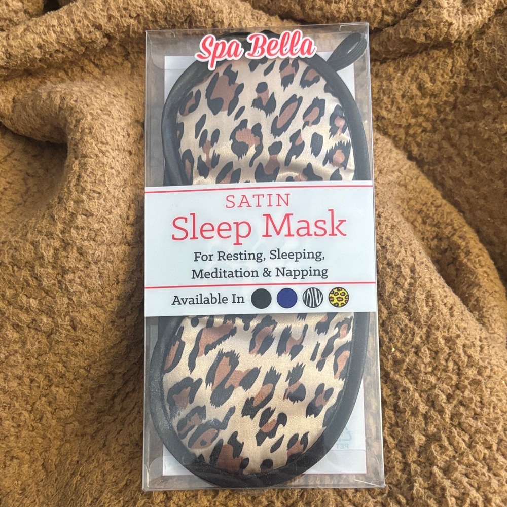 Spa Bella Satin Leopard Sleep Mask